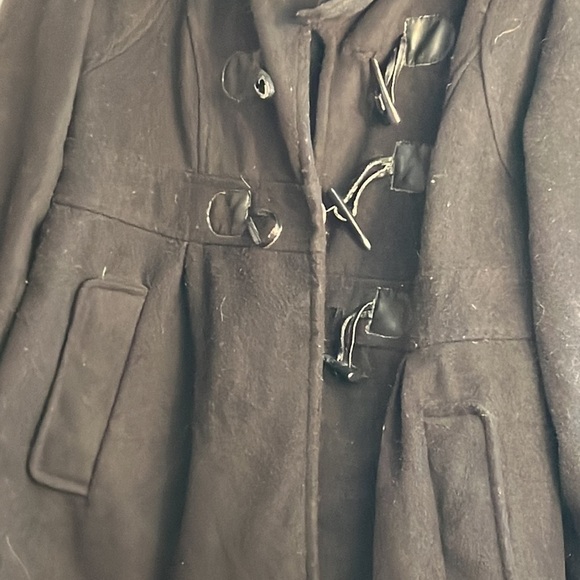 🏷5/25 Girls Large Black Lined Coat - Picture 3 of 7